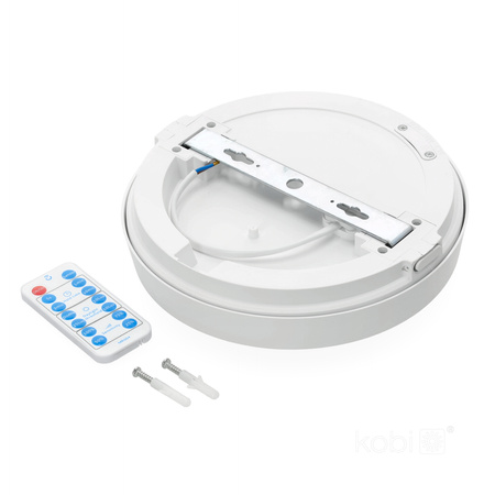 LED stropní svítidlo do koupelny 12W 1260lm 4000K 120° s pohybovým a soumrakovým senzorem bílé IP65 Nairos Kobi