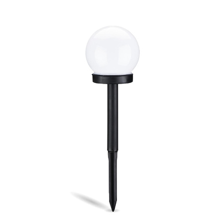 Solární LED lampa koule 10cm, Bílá ATRIS LUMILED