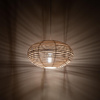 E27 Bílá skandinávská závěsná stropní lampa RATTAN S 11153 Nowodvorski