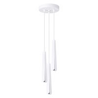 PRYSM 3P 3xG9 Bílá skandinávská stropní závěsná lampa SOLLUX