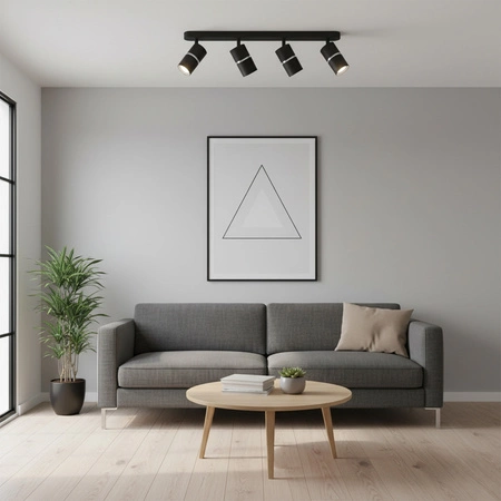 Nástěnné a stropní bodové svítidlo 4x GU10 BlackSilver BAMBOO Sanico Goldlux