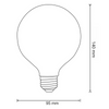 LED žárovka G95 E27 7,5W 1055lm 4000lm Neutrální 280° vlákno Sanico Goldlux