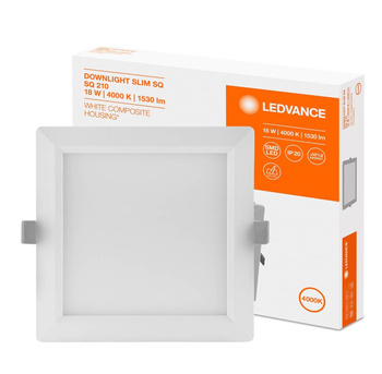 Zapuštěný LED panel 18W 4000K DOWNLIGHT Slim SQ210 LEDVANCE čtvercový