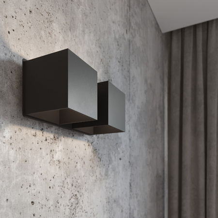 Nástěnné svítidlo LED QUAD 2xG9 Nástěnné svítidlo nahoře dole Černá SOLLUX