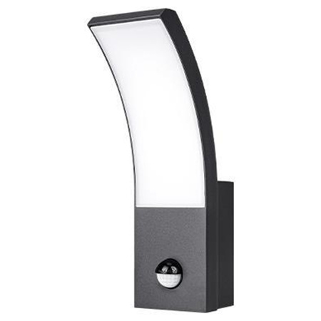 Zahradní nástěnné svítidlo Venkovní LED svítidlo 9W 4000K IP54 s pohybovým a soumrakovým senzorem