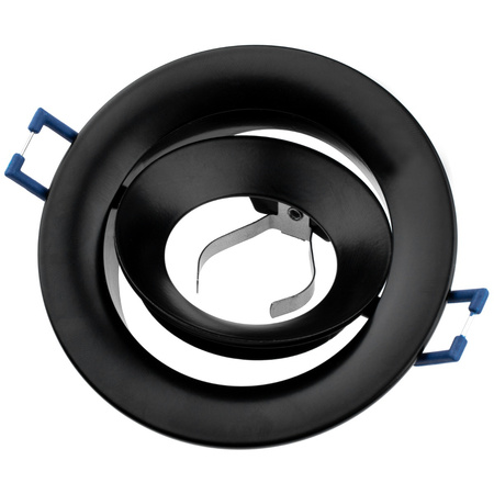 Halogenové zapuštěné stropní kulaté pohyblivé svítidlo Černá Gu10