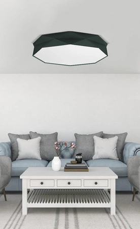 Stropní svítidlo Plafondové svítidlo KANTOOR Kulaté zeleno-bílé 86cm 15W 6xE27 1081 TK Lighting