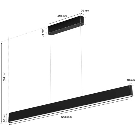 ENSIS Stropní svítidlo černé 79W CCT RGB Top Down PHILIPS HUE Bluetooth Zigbee