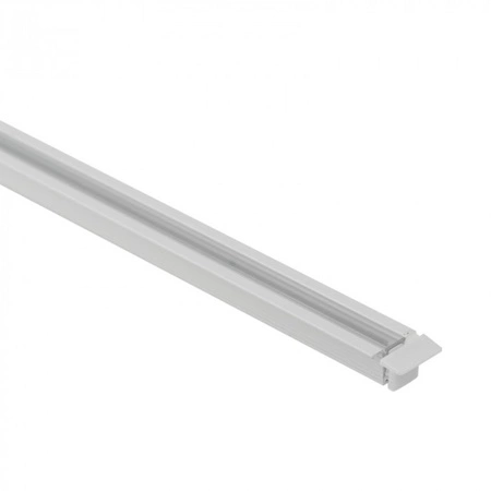 Zapuštěný hliníkový LED profil pod omítku bílý 1m s průhledným difuzorem pro LED pásky + krytky Ecolight PW series