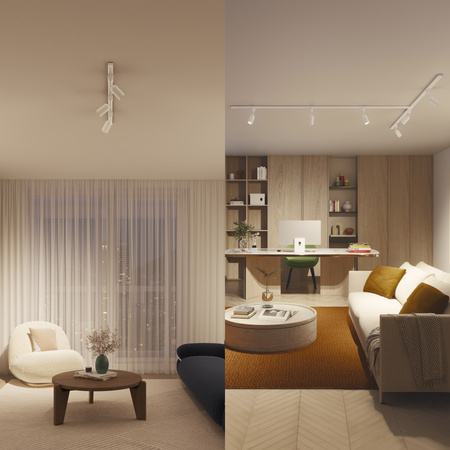 Sada závěsných světel pro autobusy 1m + 3x LED GU10 jednofázová bílá EasyLink Shea Philips