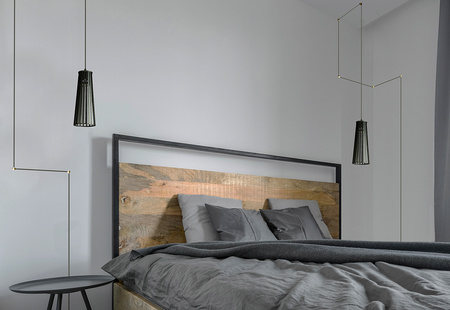 DOVER 9264 Nowodvorski Nástěnná lampa Černá GU10 Nástěnná lampa drátěná překližka + ocel Minimalist