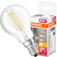 LED žárovka E14 P45 4W = 40W 470lm 2700K teplé vlákno OSRAM Star 3-STEP