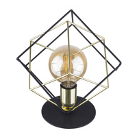 ALAMBRE Černo-zlatá geometrická lampa E27 5450 TK Lighting Stolní lampa na noční stolek