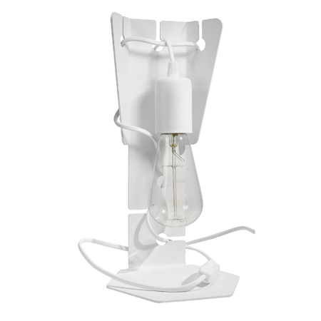 ARBY E27 Stolní lampa na noční stolek bílá SOLLUX