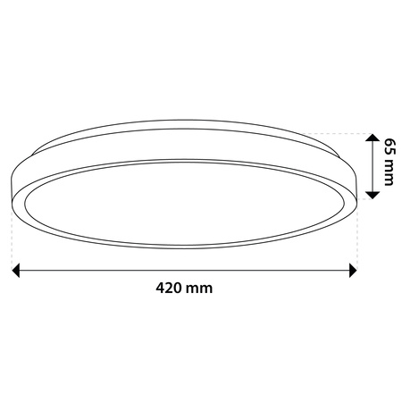 Stropní LED plafón s povrchovou montáží 36W 4000K CELIS Round IP44 Black Ring ALS LUMILED