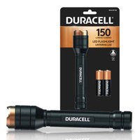 Hliníková LED svítilna Ruční taktická baterie 2xAA 150lm DURACELL
