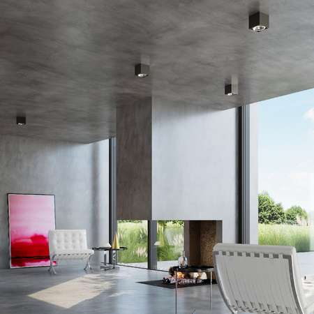 Svítidlo pro povrchovou montáž BLAKE GU10 ES111 Halogen Spot Square Black SOLLUX