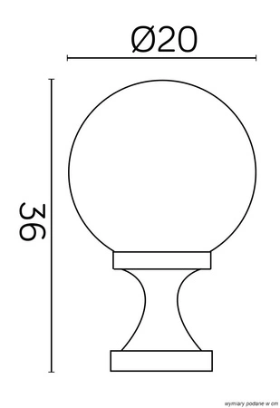 Venkovní zahradní lampa LED BALL CLASSIC II K 4011/1/KF E27 IP43 36cm Su-Ma