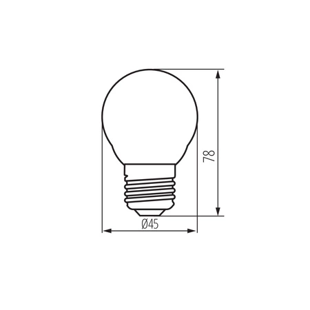 LED žárovka E27 Edison G45 7W = 75W 1055lm 2700K Warm Clear XLED Filament Kanlux