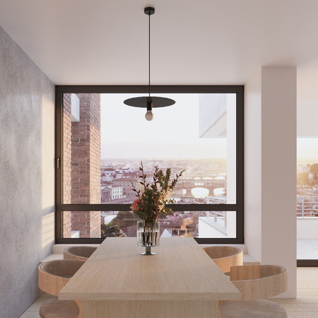 LED závěsné stropní svítidlo FLAVIO E27 s převisem černé SOLLUX