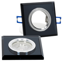 Zápustná montáž GU10 Halogenové zapuštěné bodové pletivo Black Square Kobi