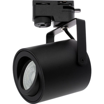 GU10 Matt Black Track reflektorová lampa pro jednofázové tratě