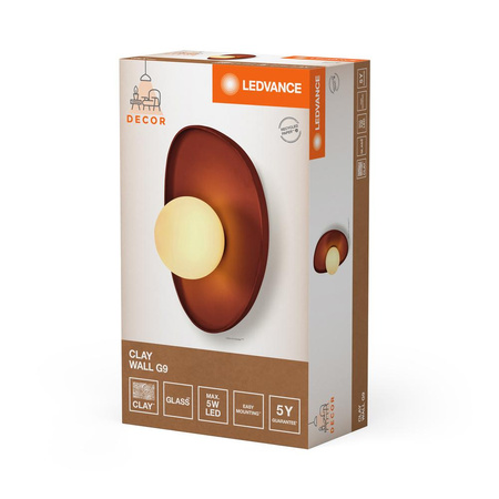 Dekorativní nástěnné svítidlo Povrchová nástěnná lampa G9 Brown Decor Ledvance