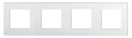 Povrchový vertikální čtyřnásobný rámeček pro zásuvku bílý OFFICE Kanlux