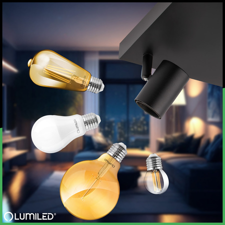 Stropní svítidlo Plafond SPOT TUBA Reflektor Halogenové svítidlo 4x E27 GLASA LUMILED