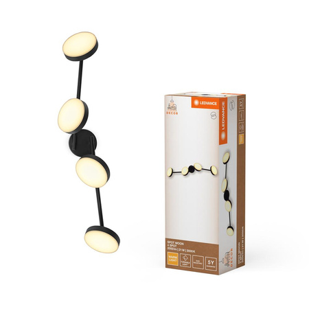 LED nástěnné stropní nástěnné svítidlo Povrchová montáž svítidla 21W 1120lm CCT Dekorativní černý bodový měsíc Ledvance