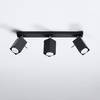 Svítidlo pro povrchovou montáž MERIDA 3 3xGU10 Reflektor halogenový pohyblivý minimalistický černý SOLLUX