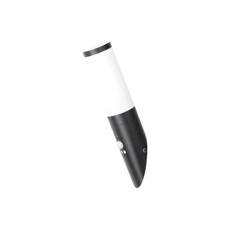 LED zahradní nástěnná lampa TORCH E27 IP44 s pohybovým senzorem bílá a černá RABALUX