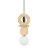 Závěsné stropní svítidlo G9 Black Wood Scandinavian DROPS WOOD A 11173 Nowodvorski