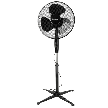 Podlahový ventilátor Stojanový větrný mlýn KOBI 45W 43cm černý