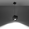 Závěsné stropní svítidlo LED QUAD GU10 s převisem Černá SOLLUX