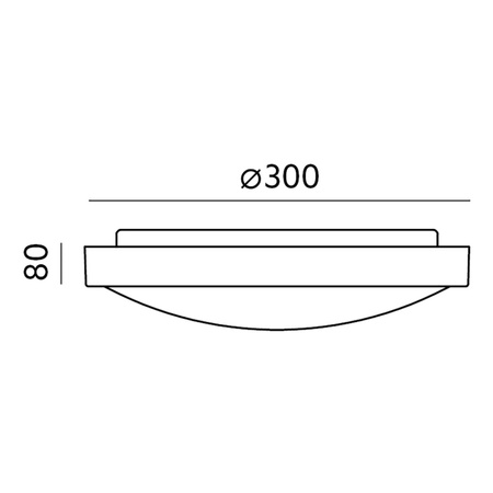 Stropní svítidlo LED pro koupelnu s povrchovou montáží 19W 4000K IP44 se senzorem pohybu ZOE LX White 30cm