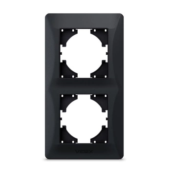 Horizontální rámeček pro dvojité zásuvky Povrchová montáž Černá BINERA VIDEX