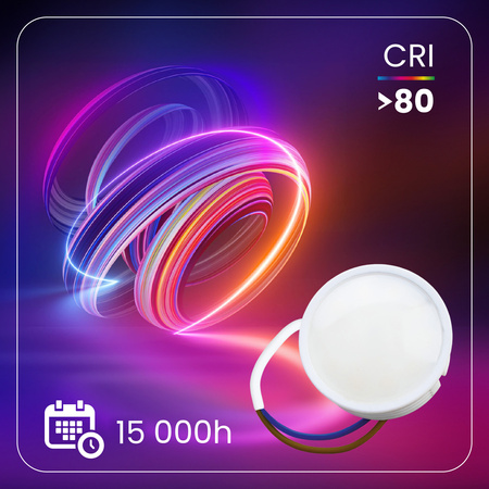 10x LED Vložka do Svítidel Modul INSERT Mléčný 7W = 60W 120° 670lm 6500K studená bílá Stmívatelný LUMILED