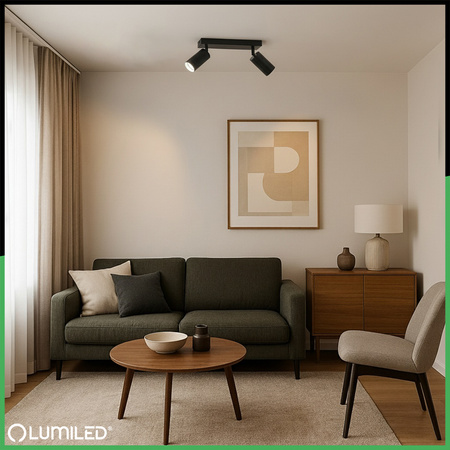 2x GU10 Stropní LED svítidlo, SPOT Reflektor Halogenová Úprava TABULA LUMILED