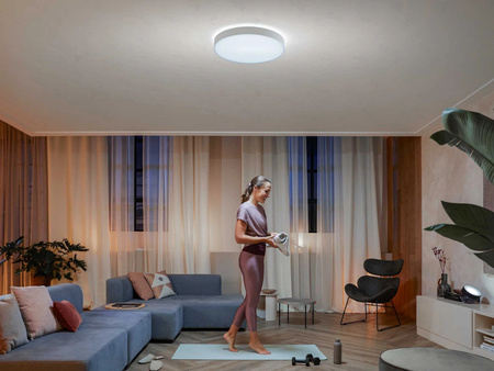 LED Plafond Enrave White 48W 55cm CCT PHILIPS HUE Bluetooth stropní svítidlo + stmívač