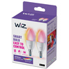 2x LED žárovka E14 Candle C37 4,9W = 40W 470lm 2200-6500K RGB + TW Smart SMART WiFi Bluetooth App WiZ