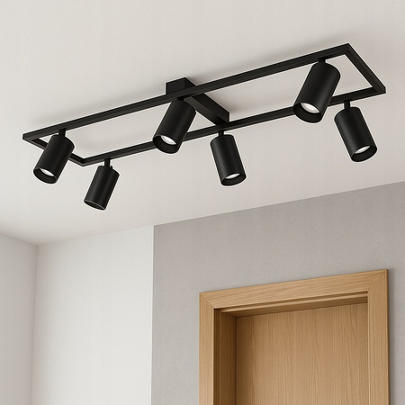 Lustr Stropní svítidlo Dekorativní 6x GU10 Black Masterled