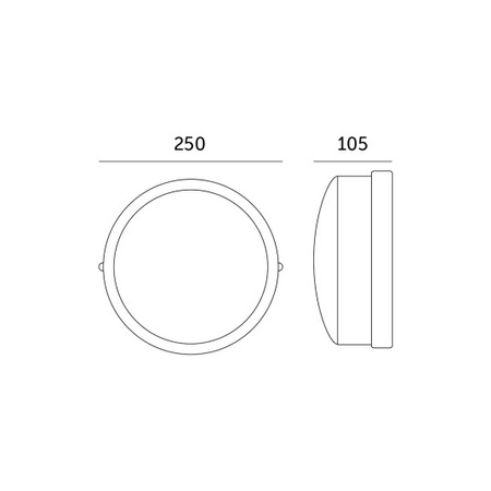 LED stropní svítidlo. přisazené RUTO 100W IP44 bílé KOBI