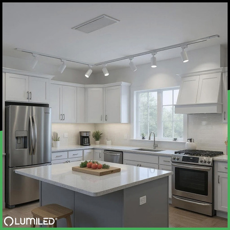 Osvětlovací lišta 1m + 2x reflektor lištový, GU10 Bílá RITI LUMILED