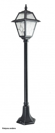 Venkovní zahradní lampa sloupová lucerna E27 vitráž K 5002/2 N 110cm černá Su-Ma