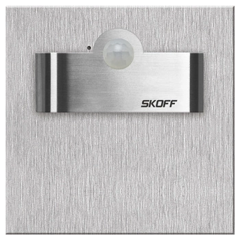 LED schodišťové svítidlo 1W 4000K 10V DC IP20 Inox TANGO SHORT se snímačem pohybu Skoff