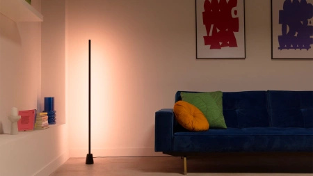 LED herní stojací lampa RGBIC Gradient 135cm podlahové světlo Smart SMART WiFi Bluetooth App WiZ