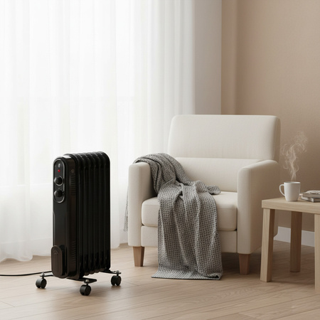 Olejový ohřívač 1500W s nastavitelným termostatem bílý Sanico Goldlux