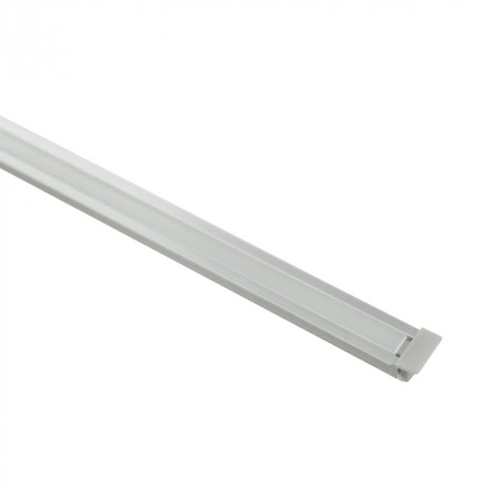 Zapuštěný pod omítku eloxovaný hliníkový LED profil 2m s matným difuzorem pro LED pásky + koncové krytky Ecolight PW series