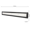 Průmyslová High Bay lineární LED lampa 200W 22000lm 5000 Cold 110° Black IP65 Masterled